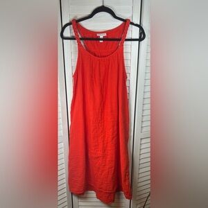 Liz Lange Maternity Dress in Vibrant Orange. Size Medium.